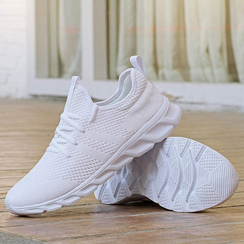 Comfortable Womens Casual Airy Lace Sneakers - VibreMode