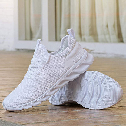 Comfortable Womens Casual Airy Lace Sneakers - VibreMode