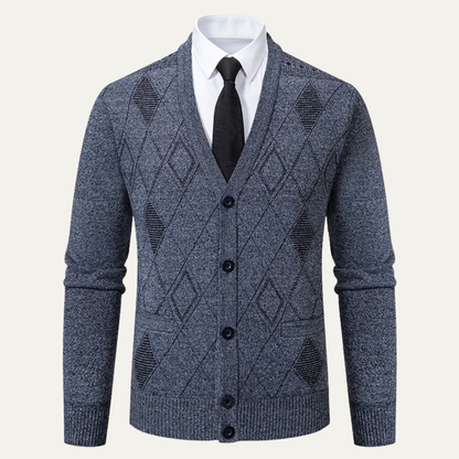 Men's V Neck Knit Cardigan Sweater
