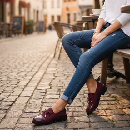 Comfortable Slip On Flat Shoes Butterfly Detail
