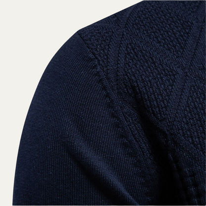 Kensington Men's Polo Sweater Diamond Knit