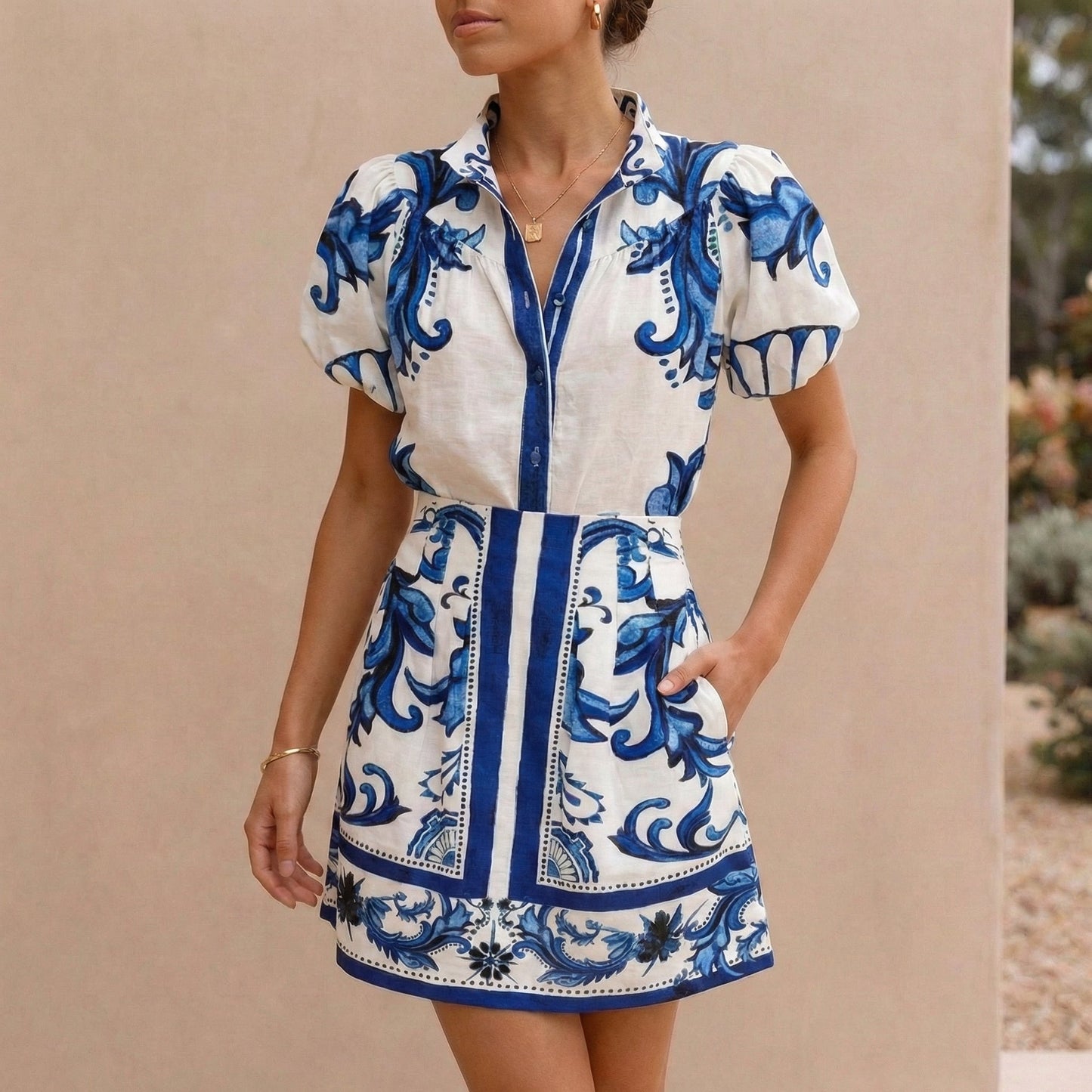 Women's Puff Sleeve Mini Dress A-Line Silhouette