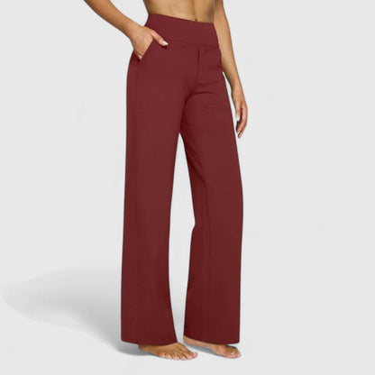 Comfortable High Waisted Wide Leg Women's Pants