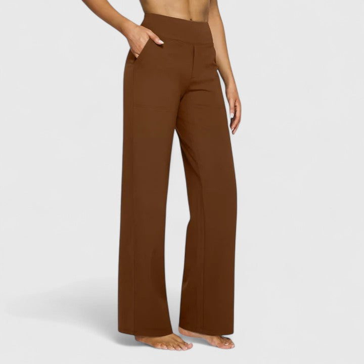 Comfortable High Waisted Wide Leg Women's Pants