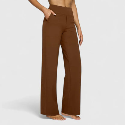 Comfortable High Waisted Wide Leg Women's Pants