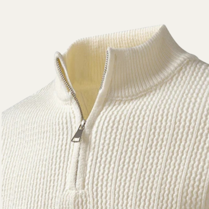 Men's Knitted Half Zip Winter Sweater