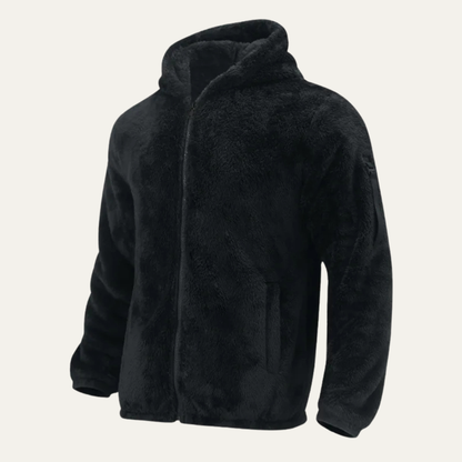 Men's Velvet Fleece Zip Up Hoodie Jacket