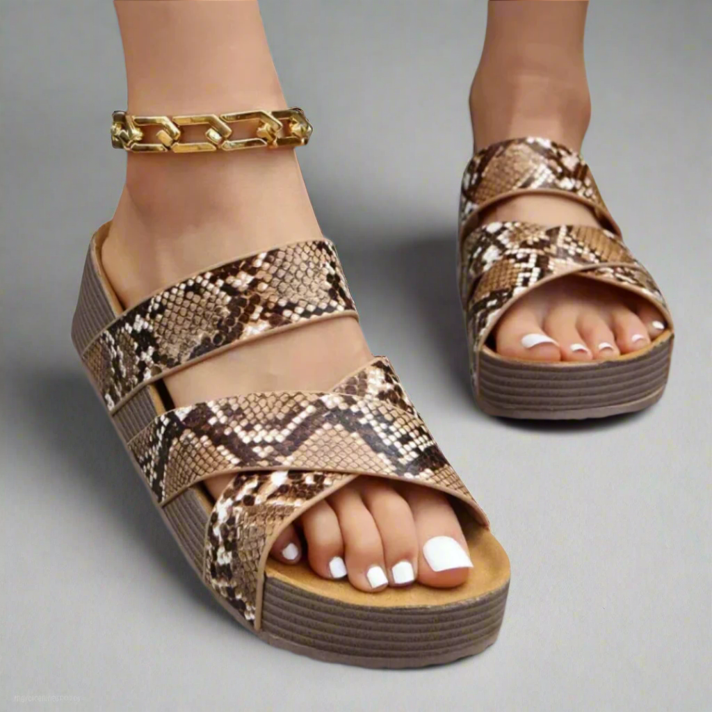 Comfortable Braided Ankle Strap Wedge Sandals