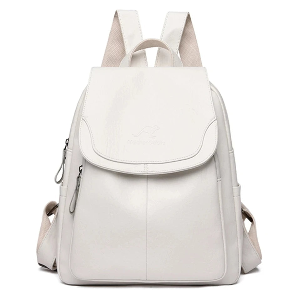 Women's Leather Anti-Theft Backpack