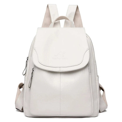 Women's Leather Anti-Theft Backpack