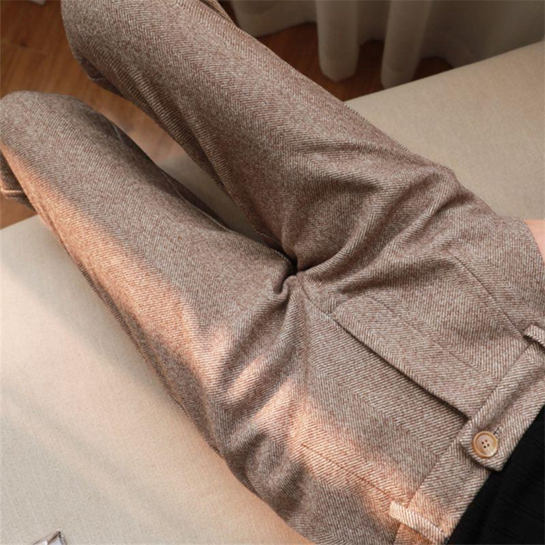 Relaxed Fit Men's Spring Wide Leg Dress Pants