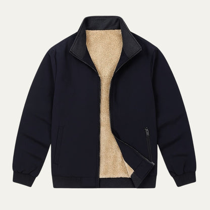 Men's Fleece Lined Windbreaker Lightweight Bomber Jacket - VibreMode