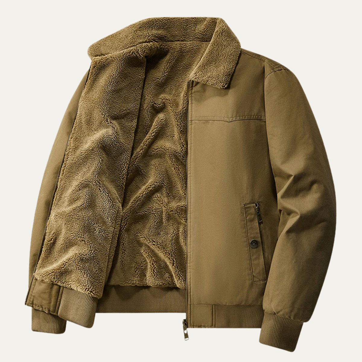 Men's Reversible Bomber Jacket Fleece Lined
