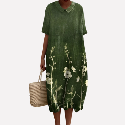 Women's Floral Summer Dress V-Neck Short Sleeves