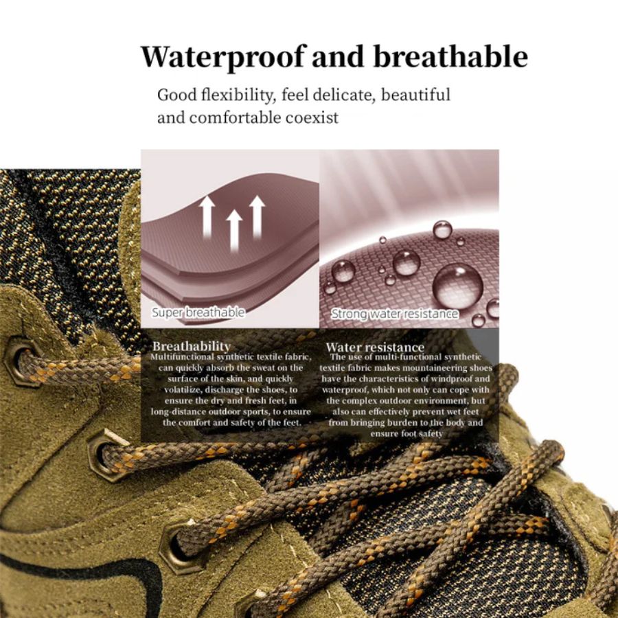 Comfortable Waterproof Hiking Boots for Men with Arch Support