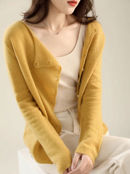 Women's Asymmetric Long Sleeve Cardigan