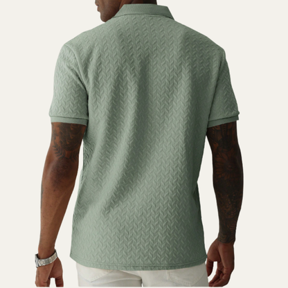 Men's Classic Polo Shirt Textured Summer