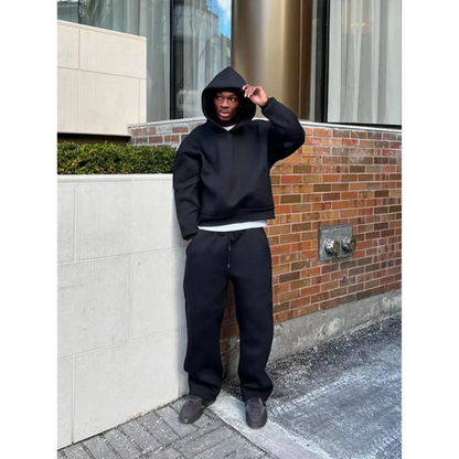 Simple Men's Hoodie Sweatshirt Set
