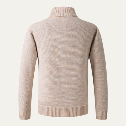 Men's Knit Zip Cardigan Stand Collar