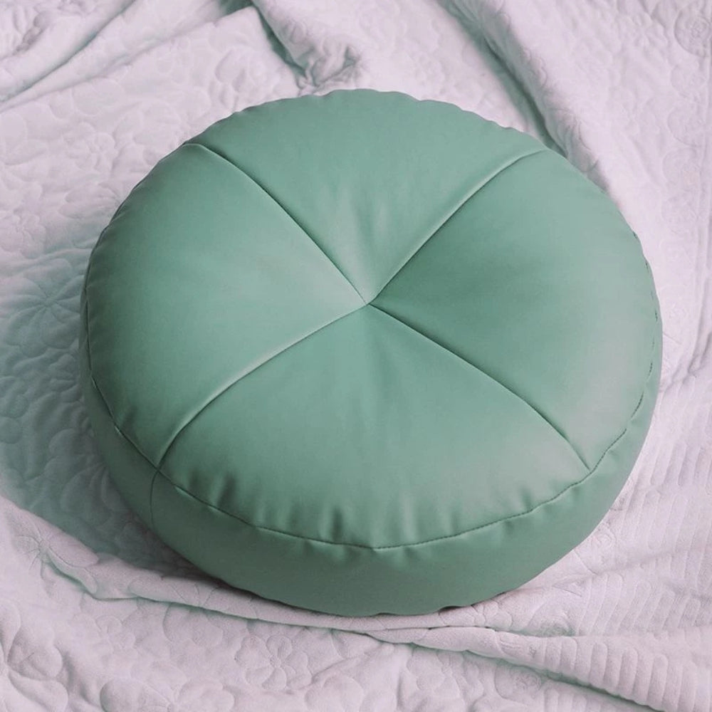 Japanese Style Nappa Leather Cushion Minimalist Comfort