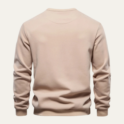 Men's Crew Neck Sweater Chest Pocket