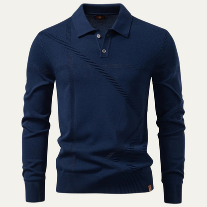 Men's Lightweight Knit Polo Sweater