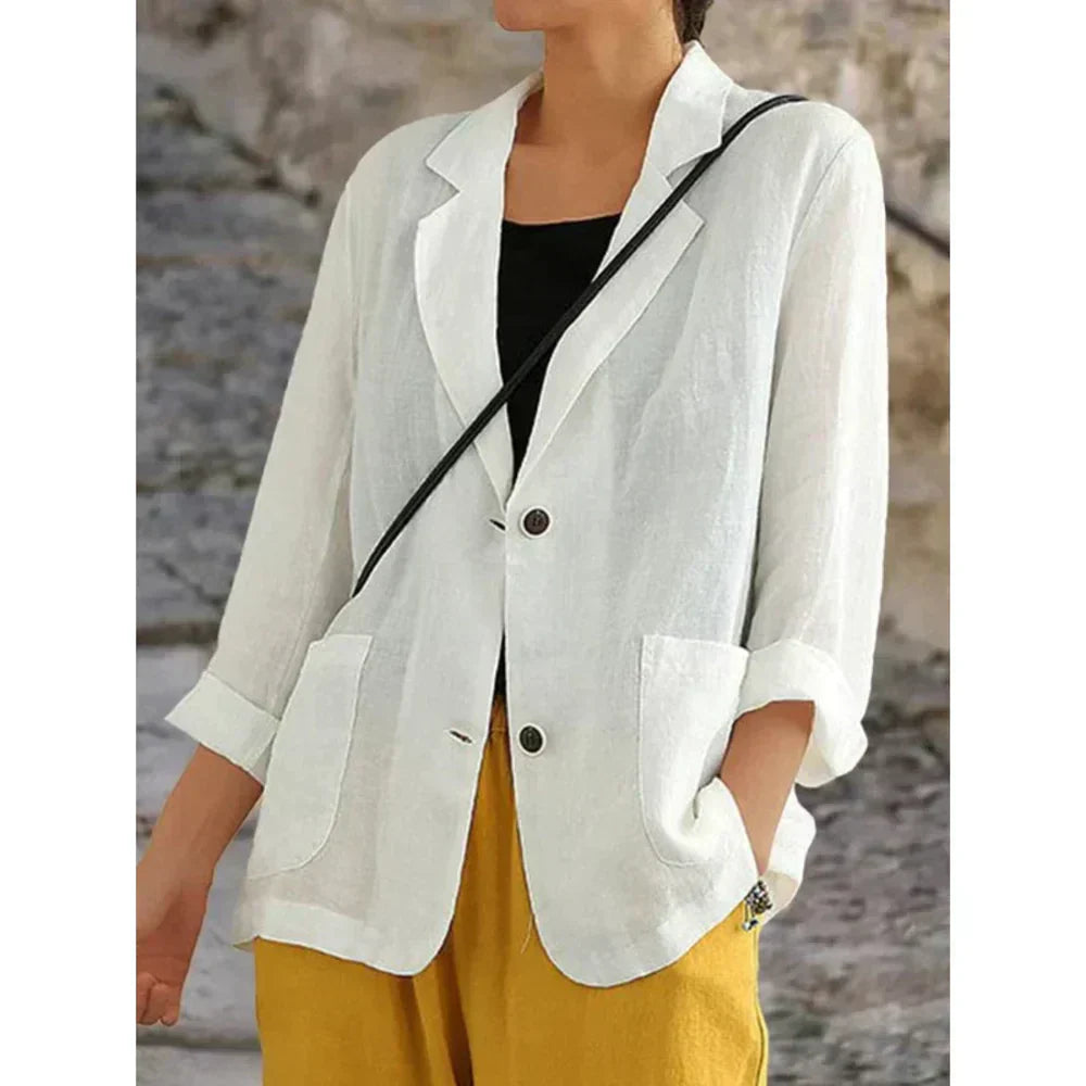 Women's Lightweight Blazer Rolled Sleeves