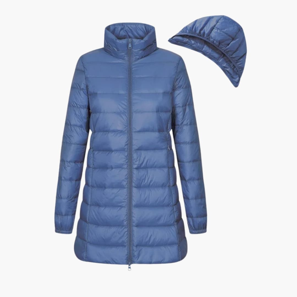 Women's Down Parka Jacket Hooded Long Cut