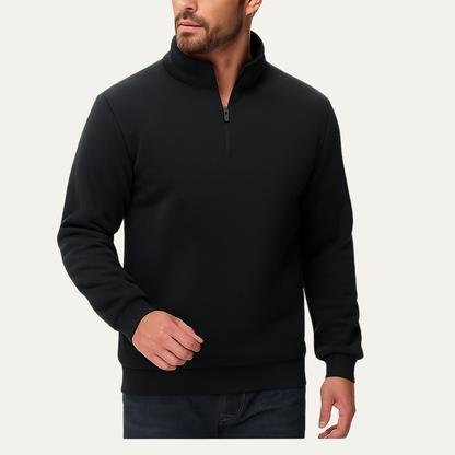 Men's Fleece Half Zip Turtleneck Sweater