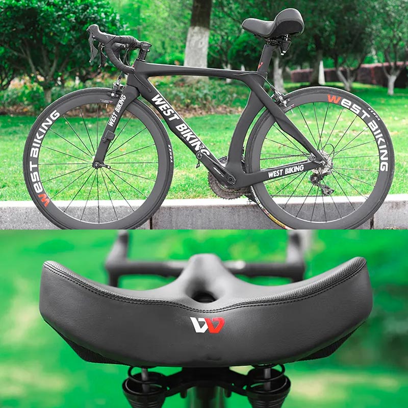 Comfortable Bike Saddle Extra Wide Seat - VibreMode