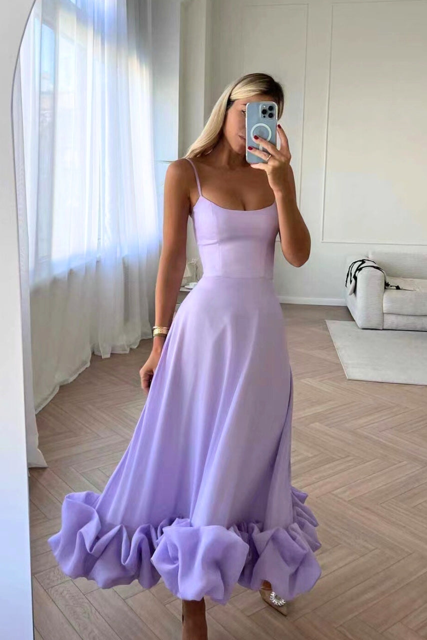 Flirty Strap Midi Summer Dress