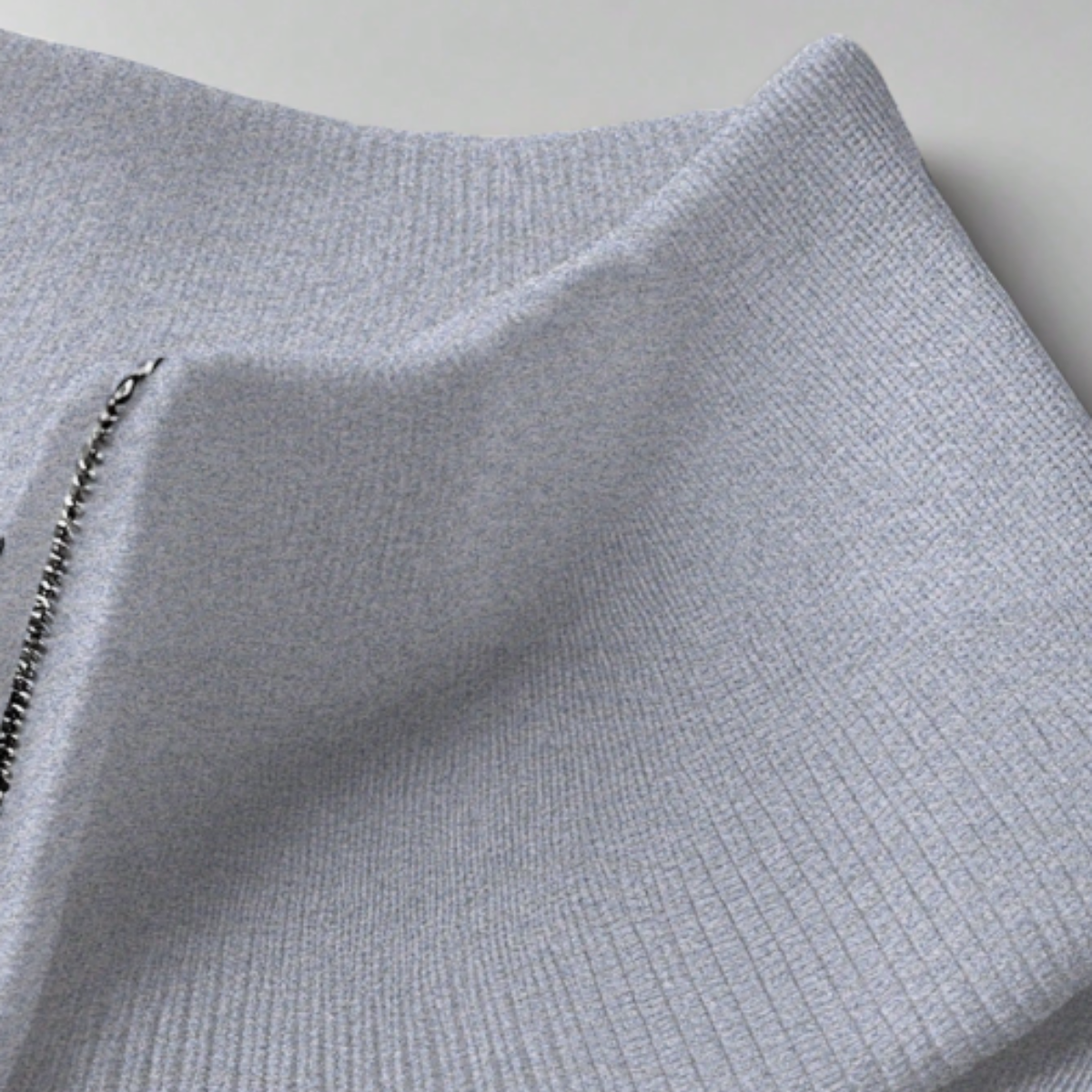 Men's Classic Mock Neck Half Zip Sweater
