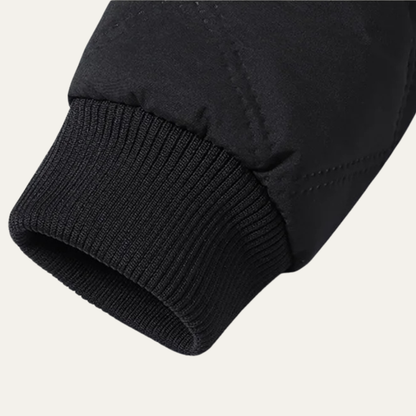 Men's Quilted Jacket Windproof Thermal Padded Fleece Lining Coat