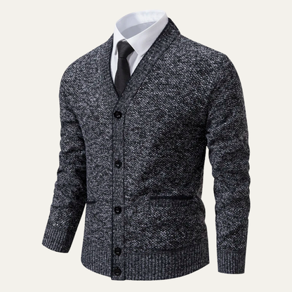 Peschiera Men's V Neck Cardigan Knitted Casual