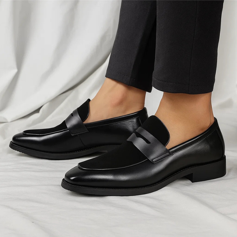 Nirvana Men's Italian Leather Penny Loafers