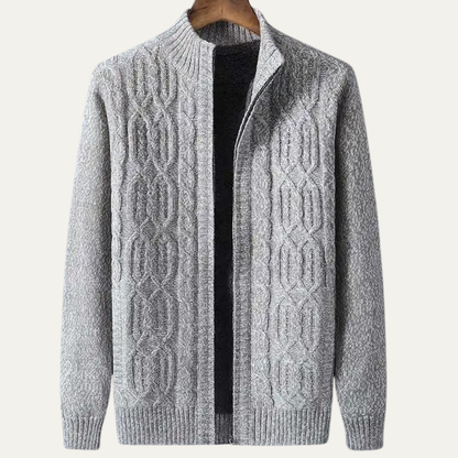 Men's Wool Fleece Zip Cardigan