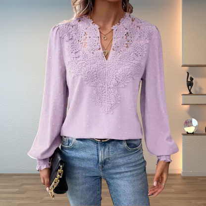Women's Lace Blouse Long Sleeve