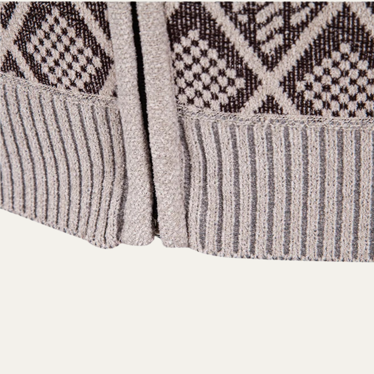 Men's Diamond Pattern Knit Jacket