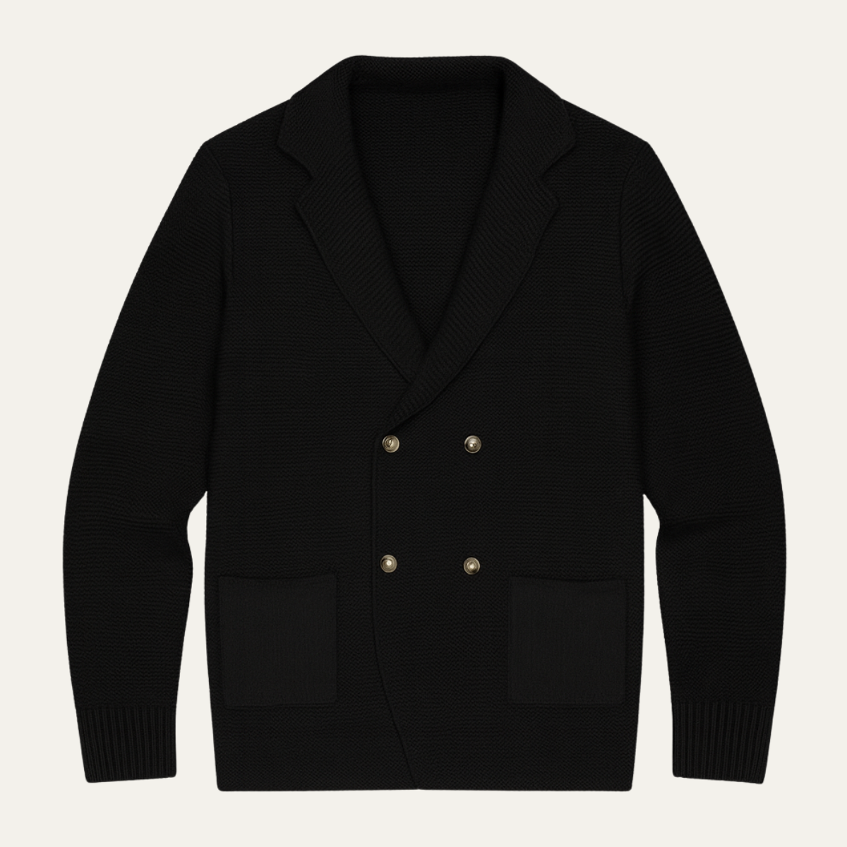 Men's Double Breasted Knit Cardigan - VibreMode