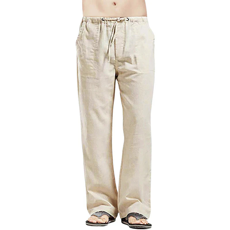 Ralph Men's Linen Pants Breathable Oversized Fit