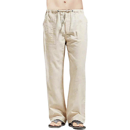 Ralph Men's Linen Pants Breathable Oversized Fit