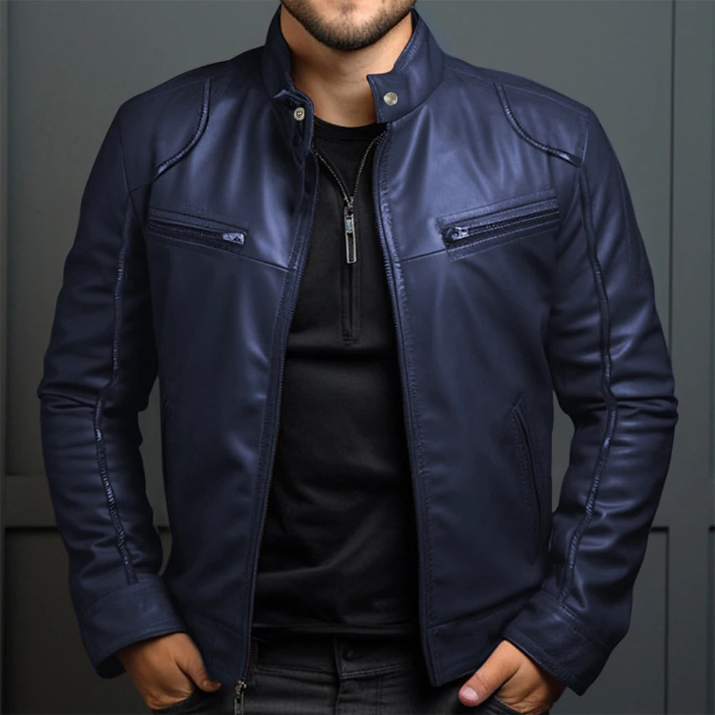Men's Retro Motorcycle Jacket Vintage Style Everyday Comfort - VibreMode