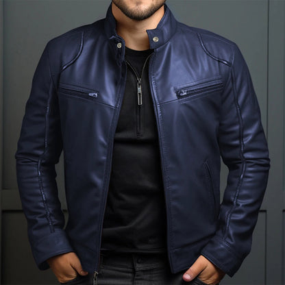 Men's Retro Motorcycle Jacket Vintage Style Everyday Comfort - VibreMode