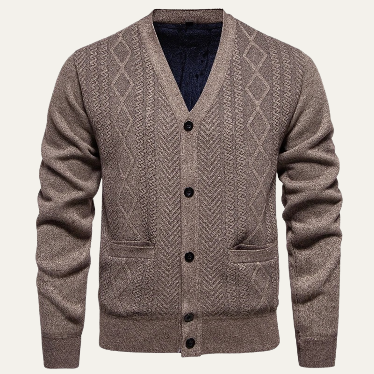 Men's Soft Knit V Neck Cardigan