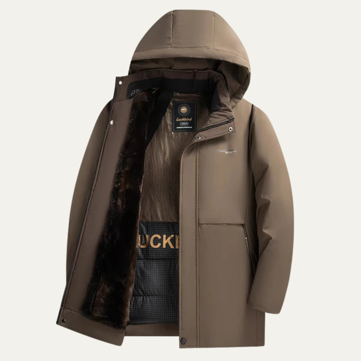 Men's Waterproof Parka Thick Warm Hooded Coat