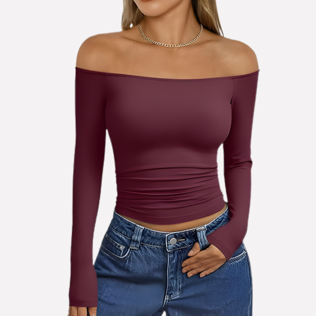 Women's Off The Shoulder Long Sleeve Blouse