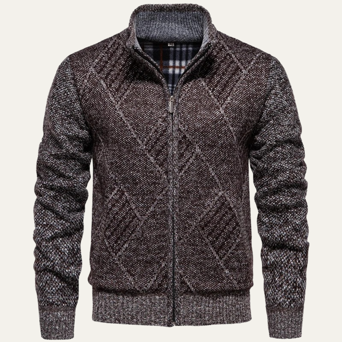 Men's Knit Zip Up Jacket Winter Casual - VibreMode