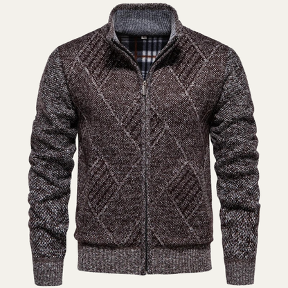 Men's Knit Zip Up Jacket Winter Casual - VibreMode