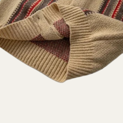 Men's Striped Knit Cardigan Shawl Collar Retro Style