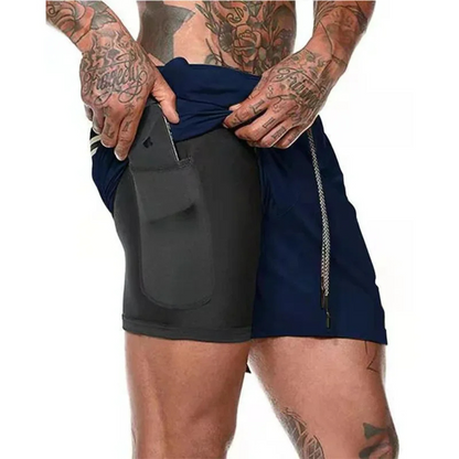 Men's Sport Shorts Athletic 2-In-1
